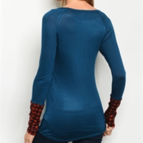 Blue longsleeve Tee "Baby its cold OUtside" - Picture 2 of 2